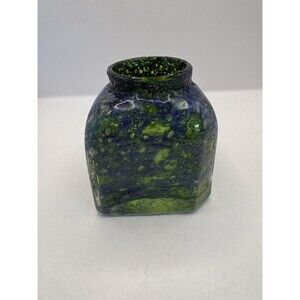 1960s blue/green “inkwell” vase — Randsfjord Glass, Benny Motzfeldt Rare